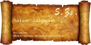 Salzer Zsigmond névjegykártya